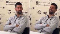 Novak Đoković i sin Stefan na konferenciji u Ženevi