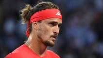 Aleksander Zverev na meču protiv Janika Sinera