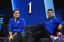 Teniseri Rodžer Federer i Novak Đoković.