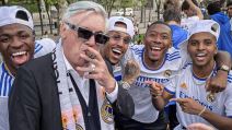 Karlo Ančeloti sa fudbalerima Real Madrida.
