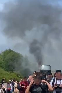 Požar u autobusu kod Boljevca