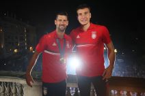 Novak Đoković i Bogdan Bogdanović na dočeku