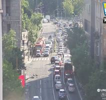 Velike gužve u Beogradu, Slavija stoji