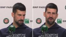 Novak Đoković na konferenciji za medije na Rolan Garosu.