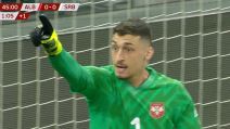 Đorđe Petrović odbranio penal na Albanija - Srbija.