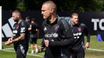 Nemanja Vidić na treningu u Mančesteru