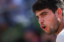 Karlos Alkaraz na meču u Kvinsu