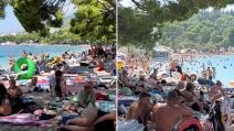 Gužva na plaži Makarska Hrvatska