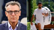 Mats Vilander i Novak Đoković na Vimbldonu.