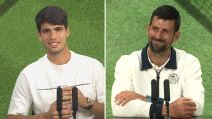 Karlos Alkaraz i Novak Đoković na Vimbldonu.