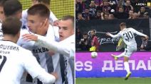 Gol Milana Roganovića na meču CSKA Partizan