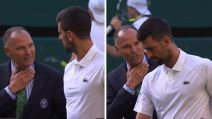 Novak Đoković i sudija na Vimbldonu