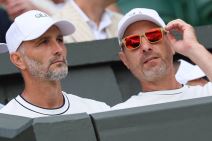 Dušan Vemić i Boris Bošnjaković u Novakovoj loži na Vimbldonu