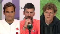 Janik Siner, Novak Đoković, Rodžer Federer