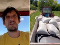 Boban Marjanović vozi traktor