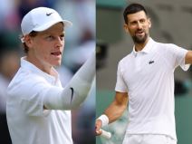 Janik Siner i Novak Đoković na Vimbldonu