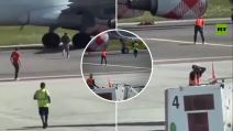 Motor aviona usisao muškarca