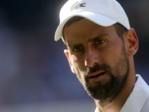 Novak Đoković na meču sa Janikom Sinerom