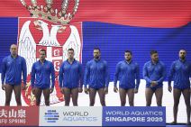 Vaterpolisti Srbije na Svetskom prvenstvu u Singapuru.