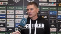Srđan Blagojević daje izjavu posle Partizan - AEK.