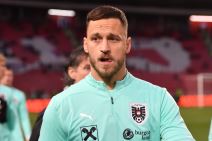 Novi fudbaler Crvene zvezde Marko Arnautović sa reprezentacijom Austrije u Beogradu.
