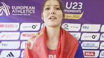 Angelina Topić daje izjavu posle zlata na Evropskom prvenstvu