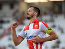 Kapiten Crvene zvezde Mirko Ivanić slavi gol