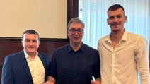 Boriša Simanić sa predsednikom Srbije Aleksandrom Vučićem.