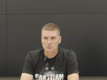 Trener Partizana Srđan Blagojević nakon pobede nad Oleksandrijom.