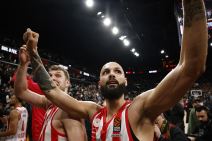Evan Furnije na meču Evrolige u dresu Olimpijakosa.
