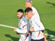 Stefan Leković i Nemanja Radonjić na treningu Zvezde.