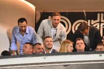 Nemanja Matić i Uroš Matić u loži stadiona Partizana protiv Hibernijana