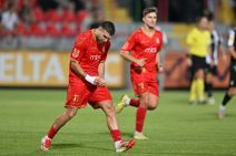 Fudbaleri Napretka na meču protiv Partizana