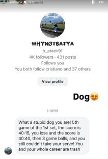 Aleksandra Krunić uvrede Instagram