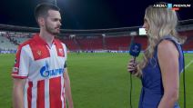 Mirko Ivanić daje intervju Jovani Guzijan posle Zvezda Pafos