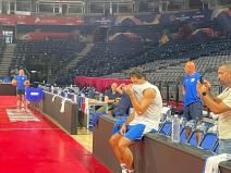 Vasa Micić na treningu reprezentacije u Areni