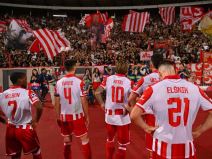 Fudbaleri Crvene zvezde posle poraza od Pafosa.