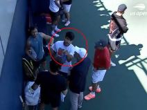 Karlos Alkaraz na treningu na US Openu