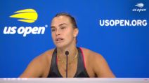 Arina Sabalenka na konferenciji za medije