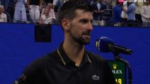 Novak Đoković daje izjavu posle pobede na US openu