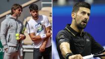 Novak Đoković, Karlos Alkaraz i Huan Karlos Ferero.