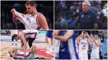 Jokić Pešić Dobrić i Avramović na meču Srbija Finska