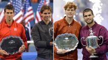 Novak Đoković, Rafael Nadal, Janik Siner i Karlos Alkaraz na US openu