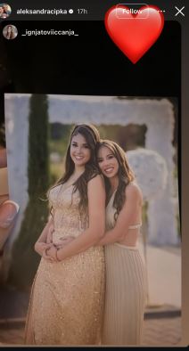 Aleksandra Tadić Cipka na venčanju ćerke pokojnog supruga