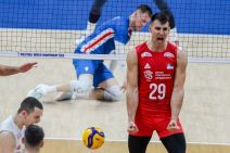 Aleksandar Nedeljković  proslavlja poen reprezentacije Srbija protiv Češke na Svetskom prvenstvu