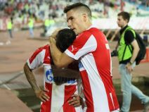 Bivši fudbaleri Crvene zvezde Luis Ibanjez i Mihailo Ristić.