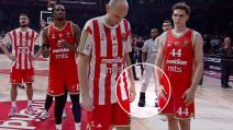 Devonte Grejam iz Crvene zvezde nosi ortopedsku čizmu.