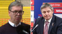 Aleksandar Vučić levo i Dragan Stojković Piksi desno.