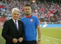 Dušan Savić i Vujadin Savić na utakmici Crvene zvezde