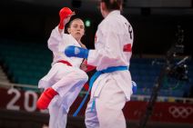 Jovana Preković tokom borbe na Olimpijskim igrama